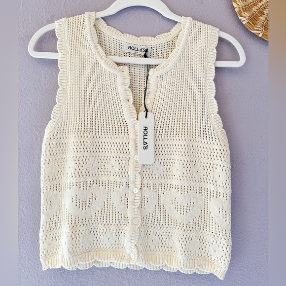 ROLLA'S Maisie Knit Top In Biscuit Size 10M - Picture 3 of 6